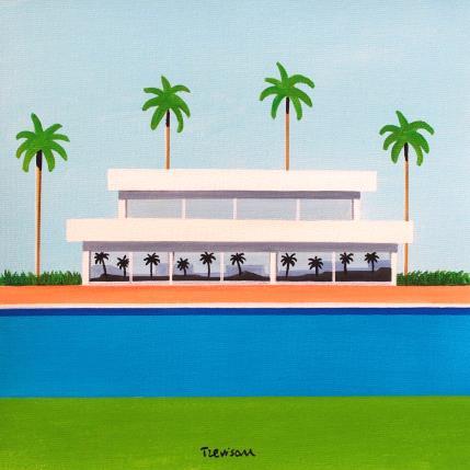 Painting California white house by Trevisan Carlo | Painting Surrealism Oil Architecture, Pop icons, Urban