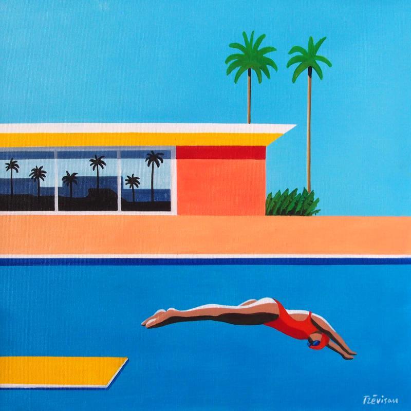 Painting California light by Trevisan Carlo | Painting Surrealism Oil Architecture, Minimalist, Sport
