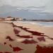 Peinture Les goémons rouges par PAPAIL | Tableau Abstrait Paysages Huile