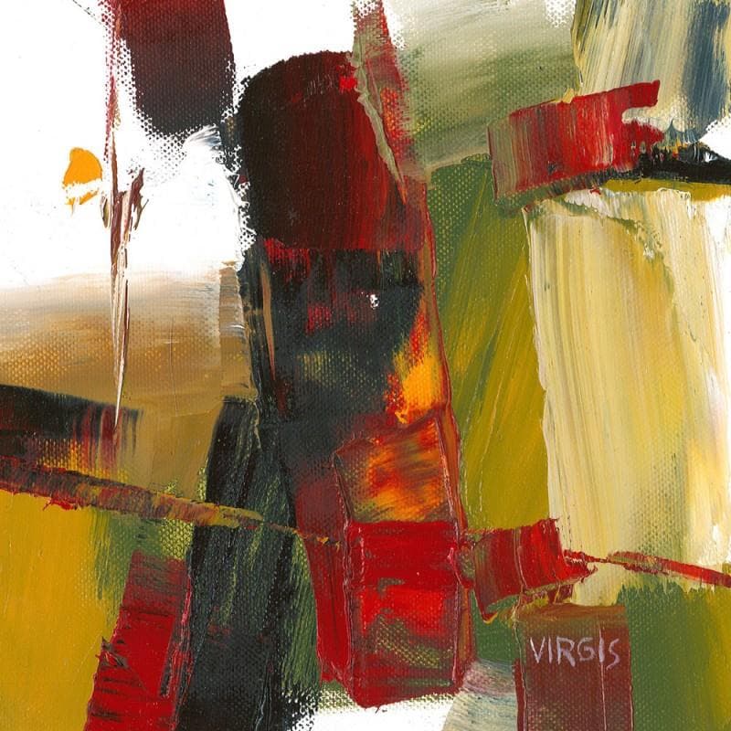 Peinture Against the wind par Virgis | Tableau Abstrait Huile minimaliste