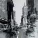 Gemälde Time Square  von Pienon Cyril | Gemälde Abstrakt Landschaften Acryl Sand