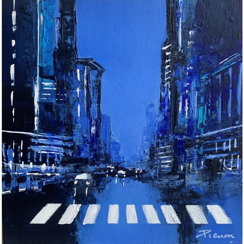 Painting 5 Th Avenue  by Pienon Cyril | Painting Figurative Landscapes Acrylic Sand