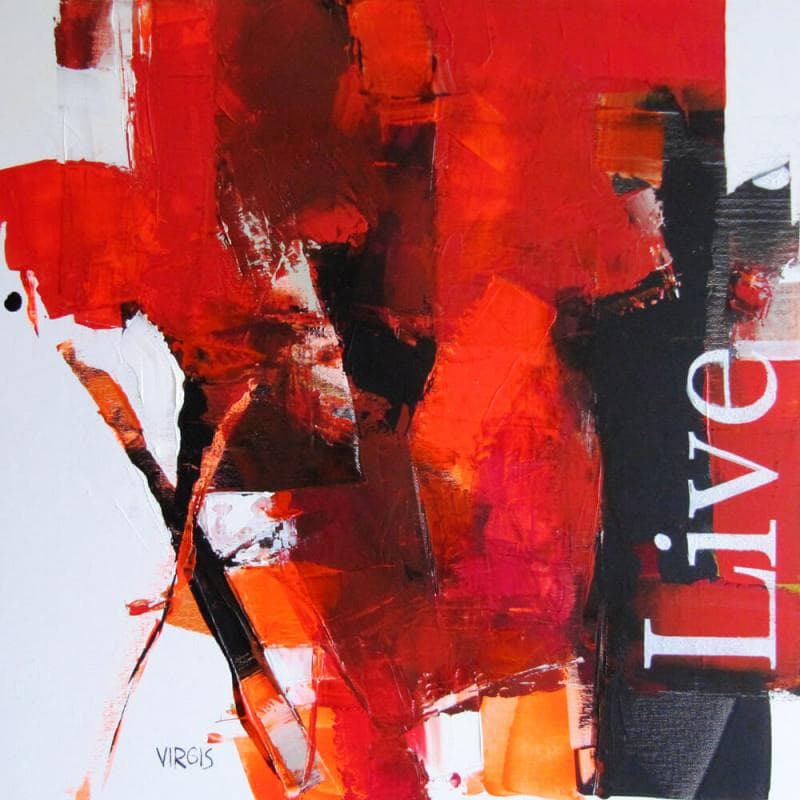 Painting Live by Virgis | Painting Abstract Oil Minimalist