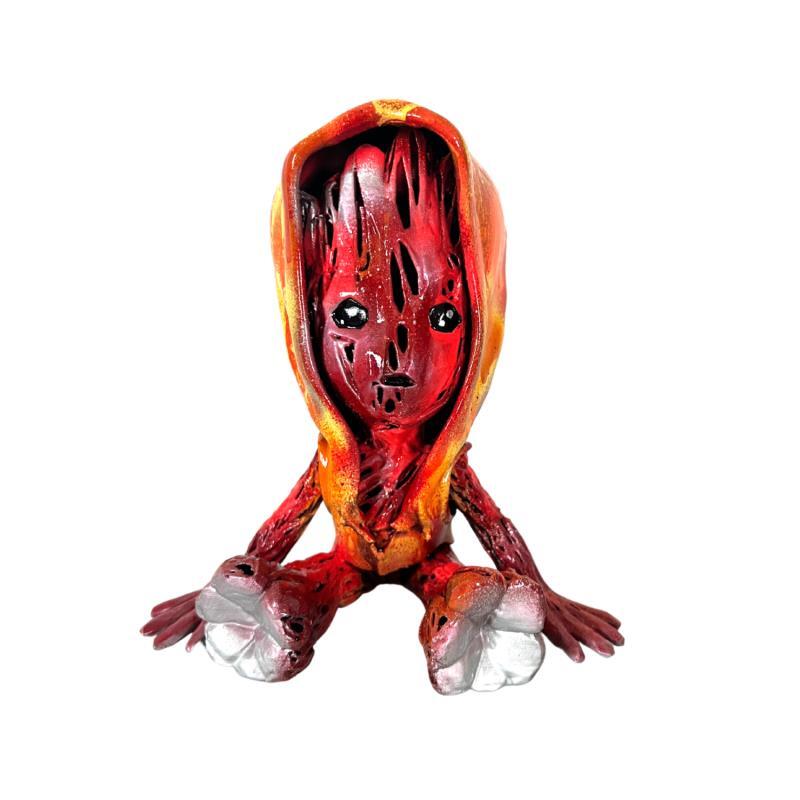 Sculpture FIRE GROOT SWEAT by Mikhel Julien | Sculpture Pop-art Pop icons Cinema Graffiti Resin