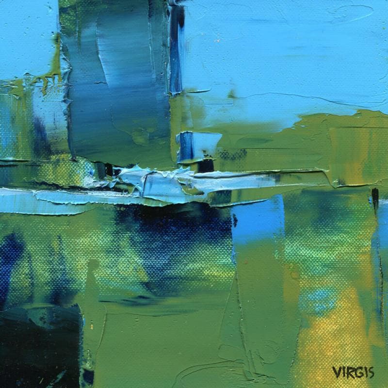 Peinture Surface of the lake par Virgis | Tableau Abstrait Huile minimaliste