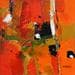 Painting Getting closer by Virgis | Painting Abstract Minimalist Oil