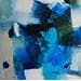 Peinture The blue par Virgis | Tableau Abstrait Huile minimaliste