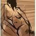 Painting Rayures 2 by Chaperon Martine | Painting Figurative Nude Acrylic