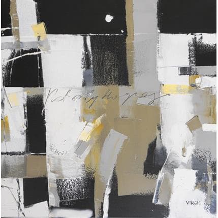 Peinture Not only the grey par Virgis | Tableau Abstrait Huile minimaliste
