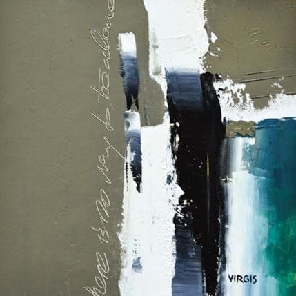 Peinture Not alone par Virgis | Tableau Abstrait Huile minimaliste