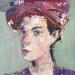 Painting femme verte 1 by Yavru Irfan | Painting Figurative Oil