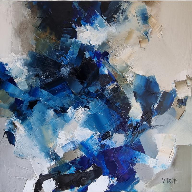 Painting In blue by Virgis | Painting Abstract Oil Minimalist