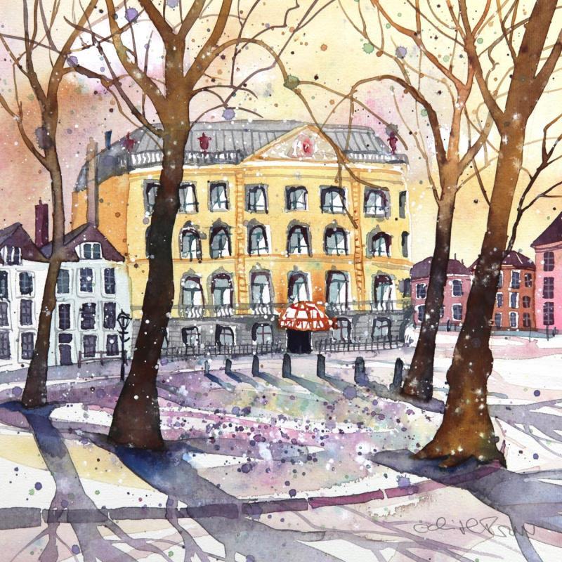 Painting NO.  23176  THE HAGUE  HOTEL DES INDÈS by Thurnherr Edith | Painting Subject matter Watercolor Urban