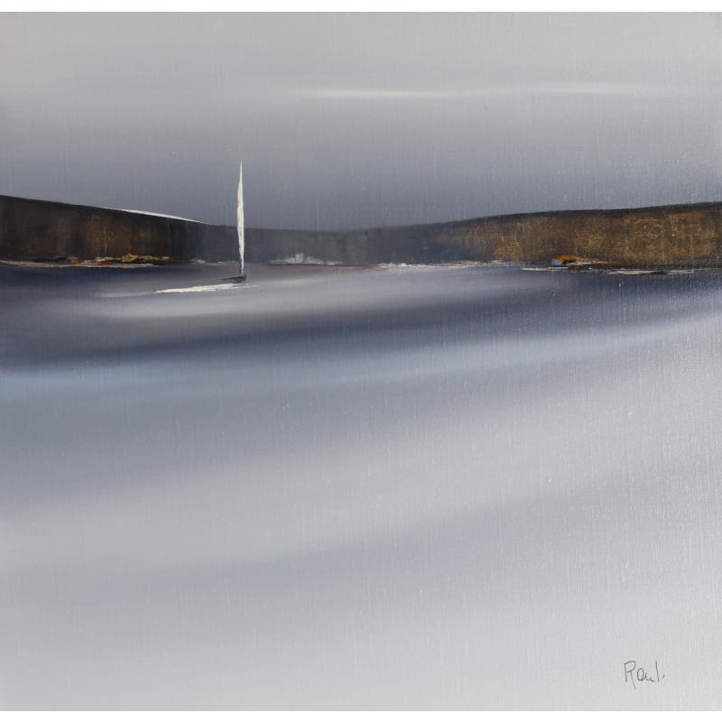 Painting Evasion 56 by Roussel Marie-Ange et Fanny | Painting Figurative Marine Minimalist Oil