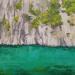 Painting Au pied de la falaise by Bessé Laurelle | Painting Figurative Landscapes Oil