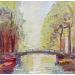 Painting Le calme de l’Ill strasbourgeoise by Arkady | Painting Figurative Oil