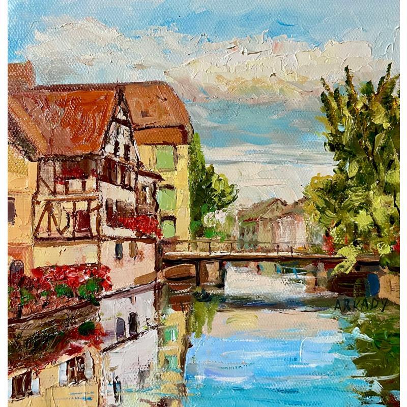 Painting Strasbourg au fil de l’eau by Arkady | Painting Figurative Oil
