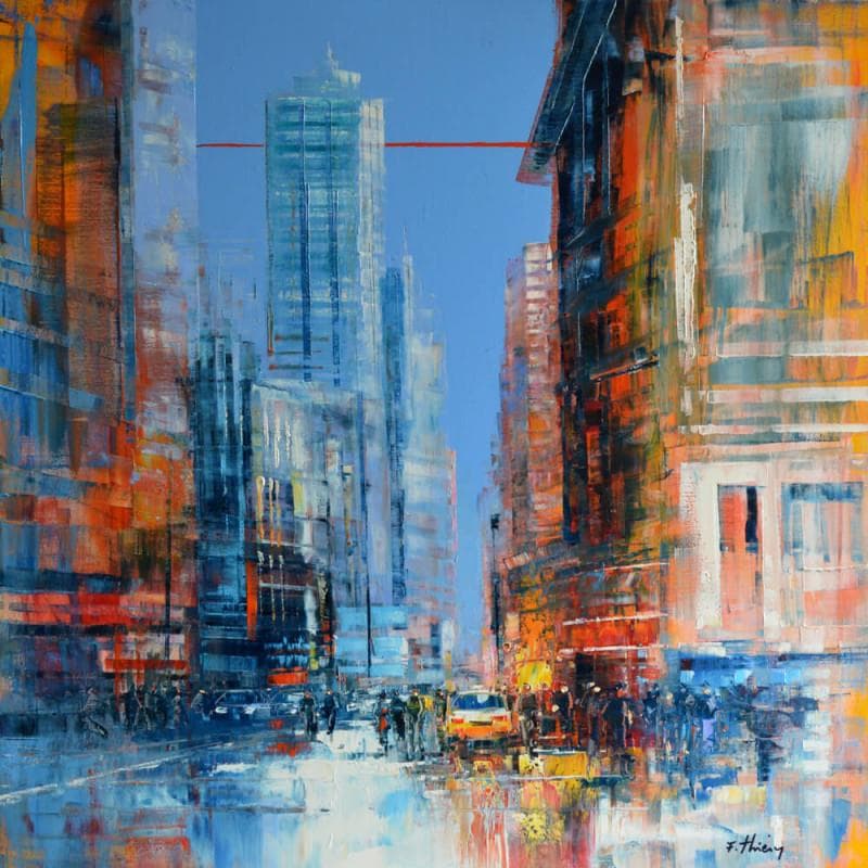 Painting New York by Frédéric Thiery | Painting Figurative Acrylic Landscapes