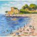 Peinture En été sur la plage par Arkady | Tableau Figuratif Huile