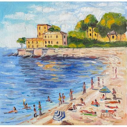 Painting En été sur la plage by Arkady | Painting Figurative Oil