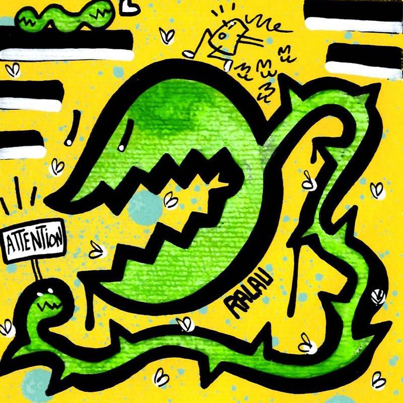 Painting Attention plantes carnivores by Ralau | Painting Pop-art Acrylic, Posca Landscapes, Life style, Nature