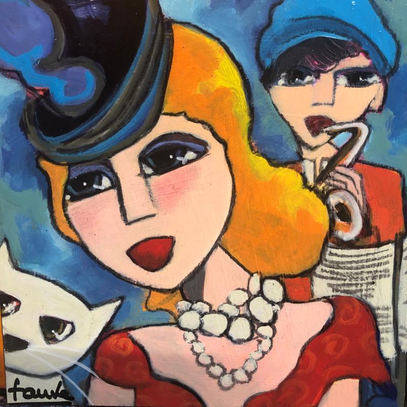 Painting Belle dame  by Fauve | Painting Figurative Acrylic Life style, Pop icons