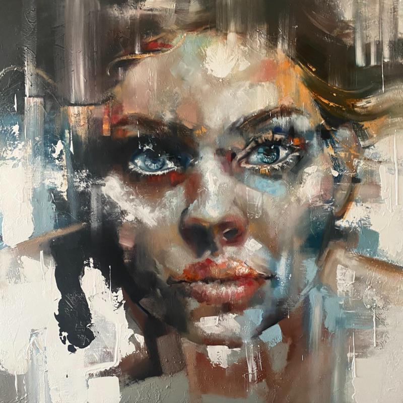 Painting  on the fly by Abbondanzia Monica | Painting Figurative Acrylic, Oil Portrait