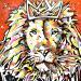 Peinture Lion king, I'm the boss par Cornée Patrick | Tableau Pop-art Animaux Graffiti Huile