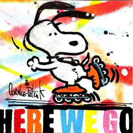 Painting Snoopy, Here We Go by Cornée Patrick | Painting Pop-art Graffiti, Oil