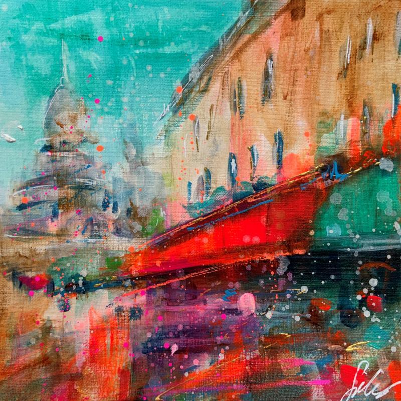 Gemälde Montmartre von Solveiga | Gemälde Impressionismus Landschaften Alltagsszenen Architektur Acryl
