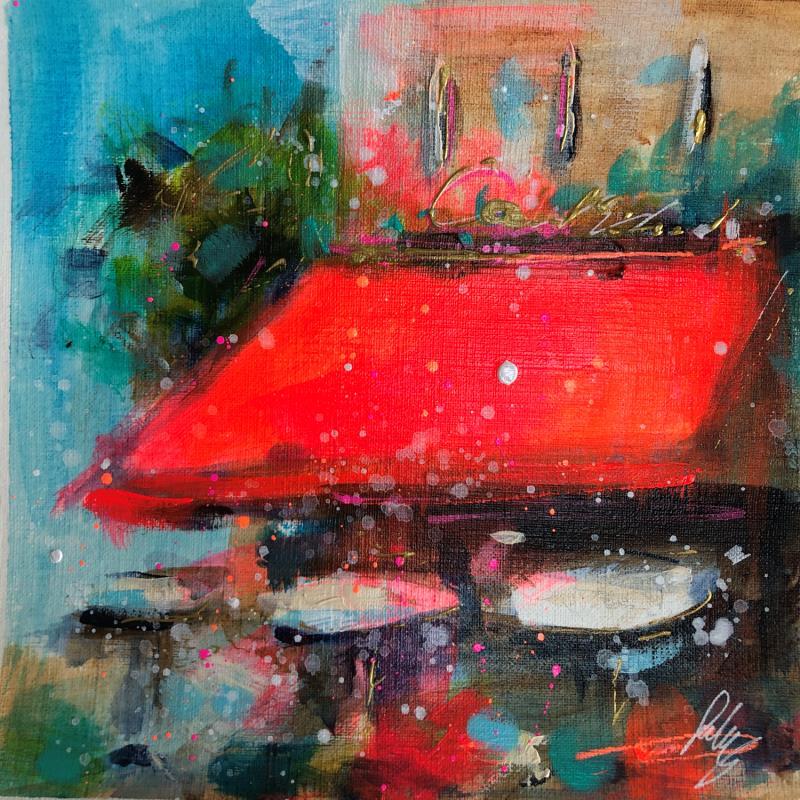 Painting Café Lambert  by Solveiga | Painting Impressionism Acrylic Architecture, Landscapes, Life style, Pop icons