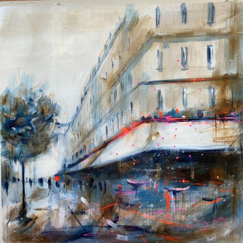Painting Café maison  by Solveiga | Painting Impressionism Acrylic Architecture, Landscapes, Life style
