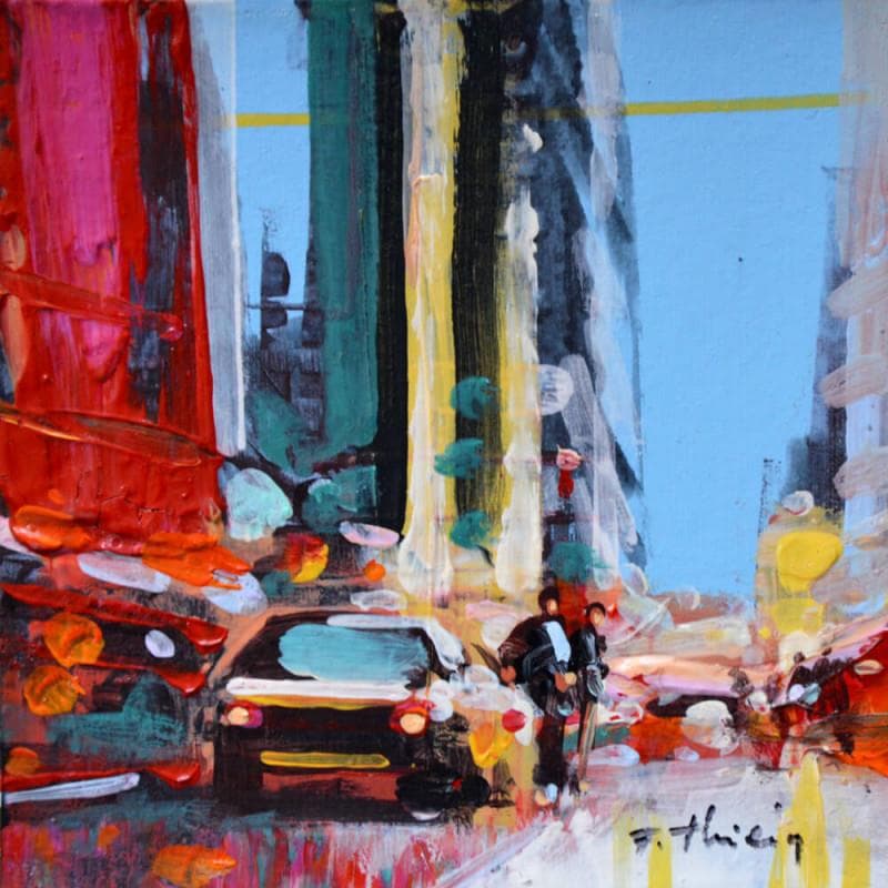 Painting Cab by Frédéric Thiery | Painting Figurative Landscapes Acrylic
