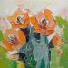 Peinture Blooming desert par Lunetskaya Elena | Tableau Impressionnisme Paysages Nature Minimaliste Carton Huile