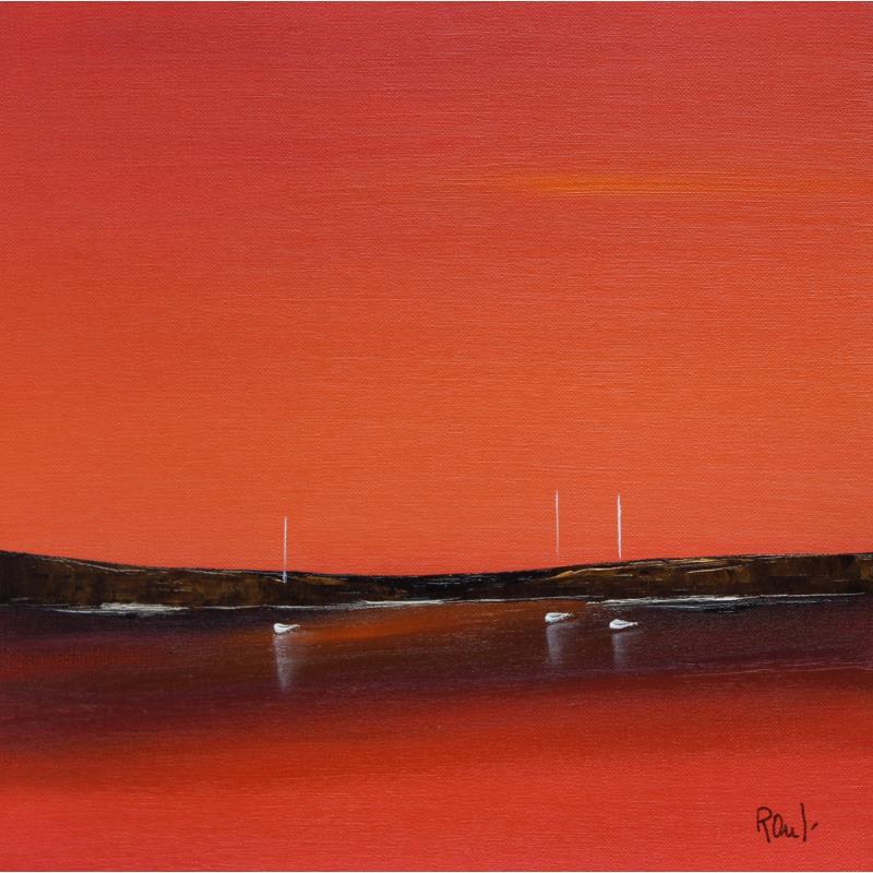 Painting Evasion 55 by Roussel Marie-Ange et Fanny | Painting Figurative Marine Minimalist Oil