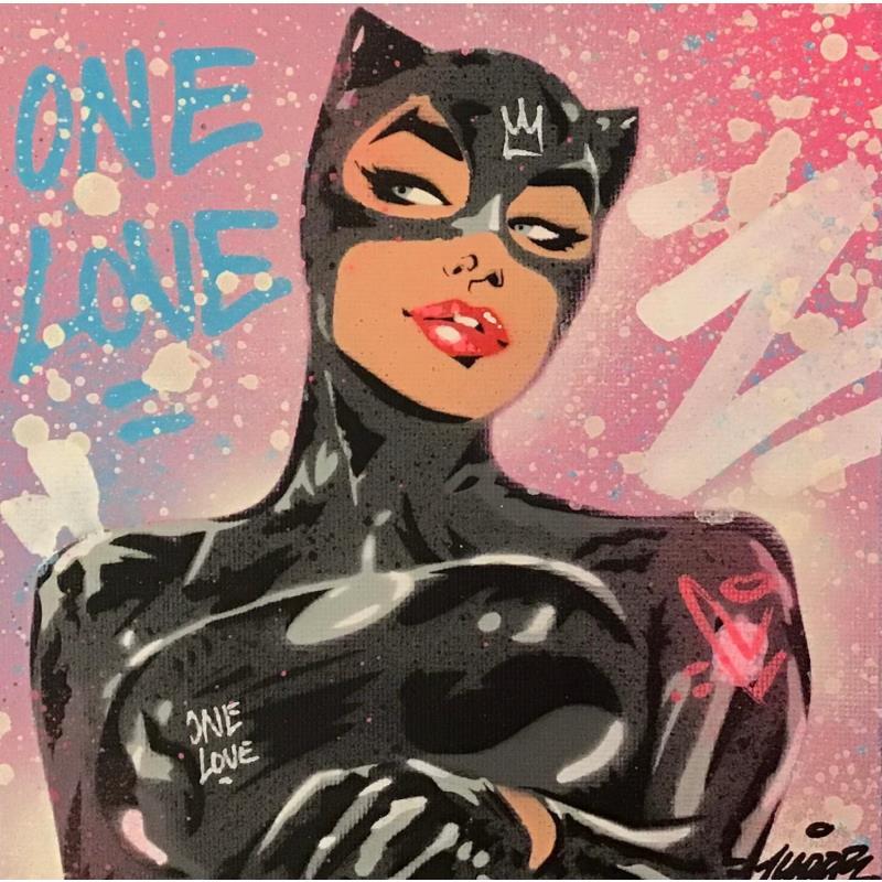 Painting Catwoman by Kedarone | Painting Pop-art Pop icons Graffiti Acrylic