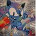 Painting Sonic by Kedarone | Painting Pop-art Pop icons Graffiti Acrylic