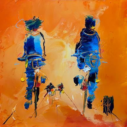 Painting Sur la route by Raffin Christian | Painting Figurative Oil Life style