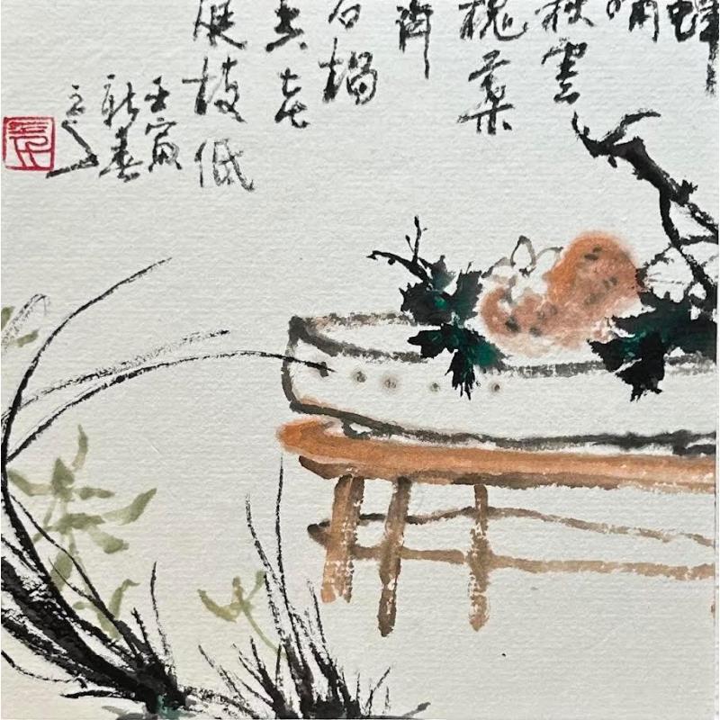 Gemälde Sentiment von Sanqian | Gemälde Figurativ Aquarell Tinte