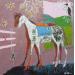 Gemälde À livre ouvert  von Colin Sylvie | Gemälde Art brut Tiere Acryl Collage Pastell