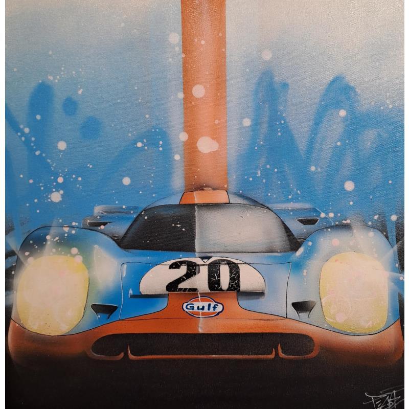 Painting Porsche 917 Gulf by Pegaz art | Painting Pop-art Graffiti Pop icons