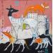 Gemälde Respiration  #2 von Colin Sylvie | Gemälde Art brut Tiere Acryl Collage Pastell