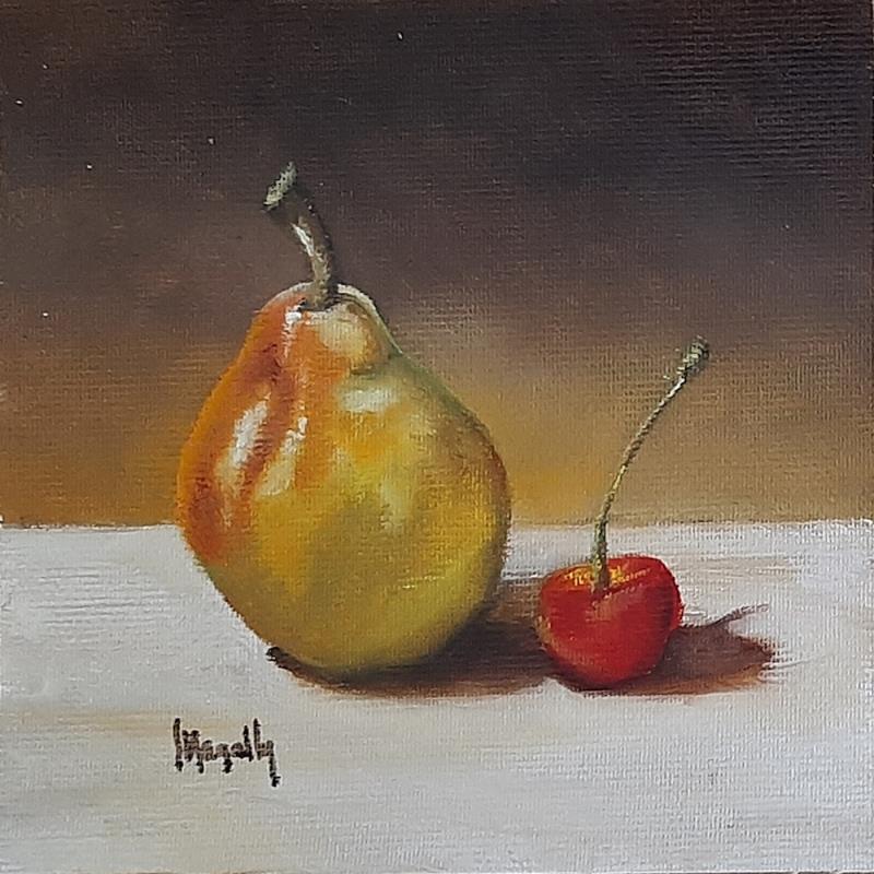 Painting Hi Pear! by Gouveia Magaly  | Painting Figurative Oil Still-life