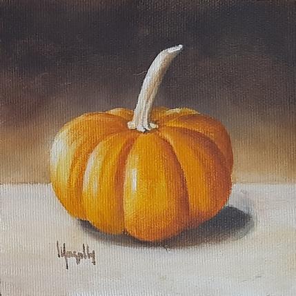 Peinture Pumpkin Alone par Gouveia Magaly  | Tableau Figuratif Huile Natures mortes