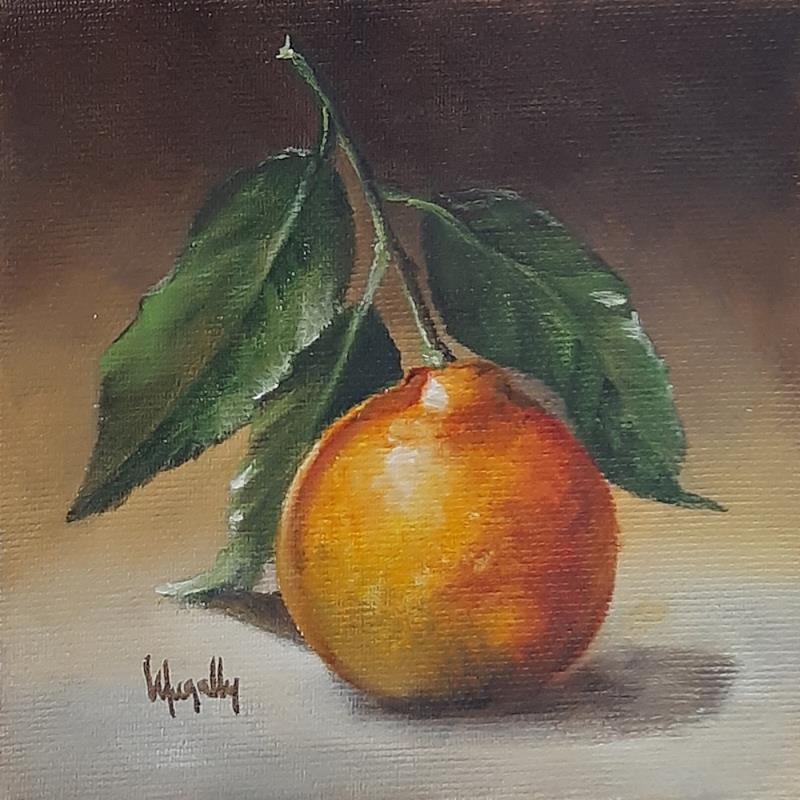 Painting Delicious Tangerine by Gouveia Magaly  | Painting Figurative Still-life Oil