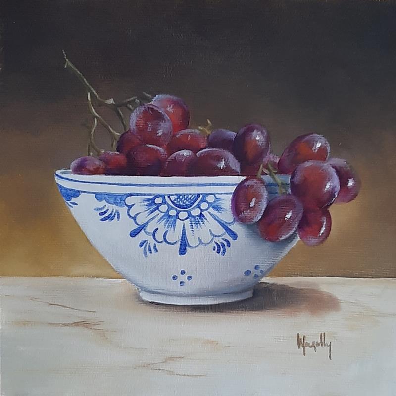 Painting Grapes time II by Gouveia Magaly  | Painting Figurative Oil Pop icons, Still-life