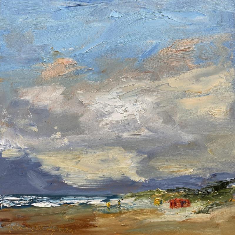 Painting Winderig weer 23WS258 by Lynden (van) Heleen | Painting Figurative Landscapes Marine Oil