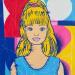 Gemälde Barbie von Revel | Gemälde Street art Gesellschaft Kino Pop-Ikonen Acryl Posca