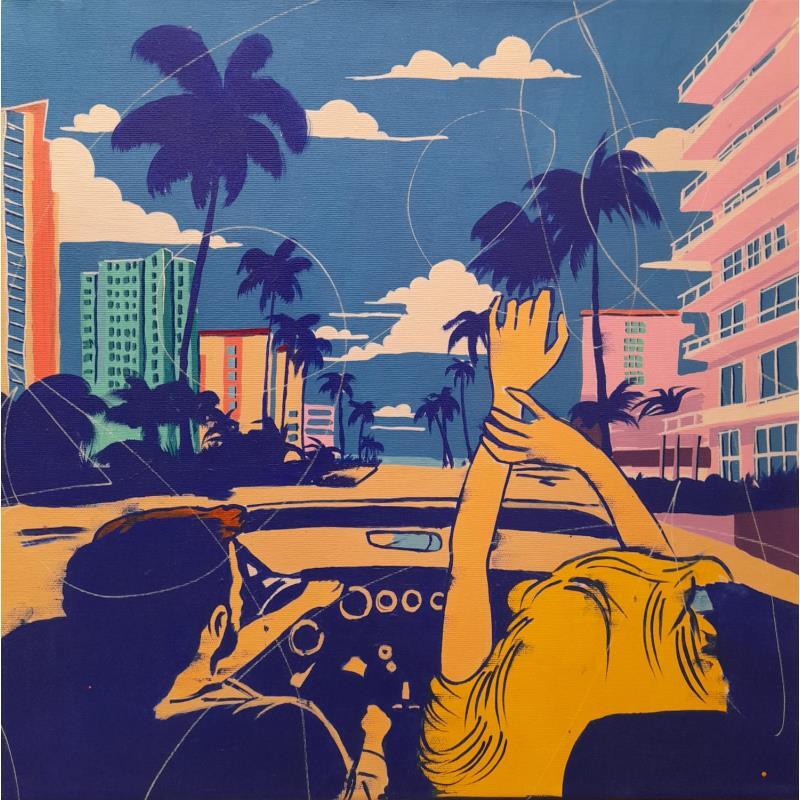 Peinture Miami on est là ! par Revel | Tableau