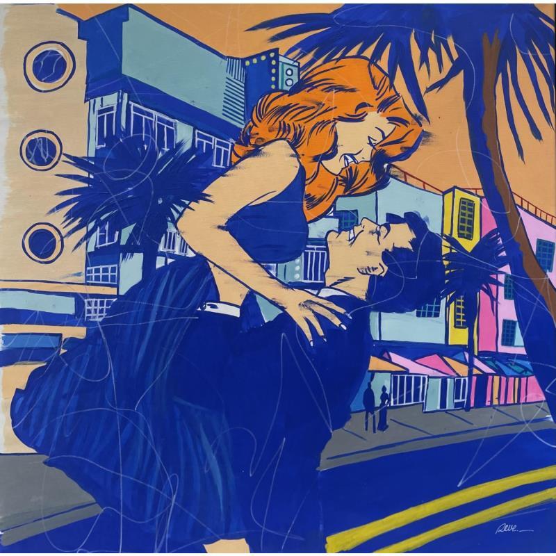 Peinture Magie à Miami par Revel | Tableau Street Art Acrylique, Posca Cinéma, Icones Pop, Scènes de vie